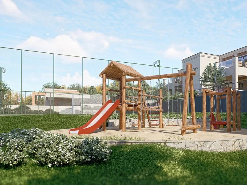 Beach tennis e playground do Villaggio Caxambu